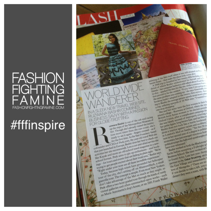 Spotlight Ruzwana Bashir, Peek.com, Fashion Fighting Famine